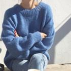 Plain Sweater / Pleated Midi Skirt