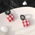 Plaid Square Dangle Earring 1 Pair - 1612 - As Shown In Figure - One Size