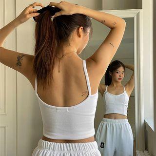 Spaghetti-strap Napped Top