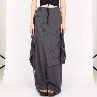 Lace-up Asymmetrical Skort