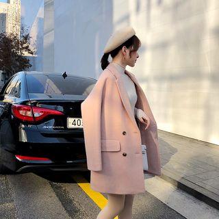 Double Breasted Coat Tangerine - One Size