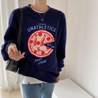 Printed Fleece Long-sleeve Sweatshirt