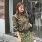 Bow-neck Bomber Jacket