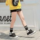 Fleece-trim High-top Lace-up Sneakers