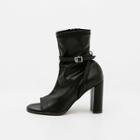 Open-toe Belted-detail Booties
