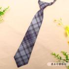 Plaid Neck Tie Purple - One Size