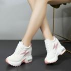 Hidden-wedge Lace Up Sneakers