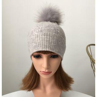 Color-block Knit Beanie