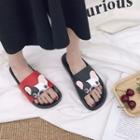 Dog Print Slide Sandals