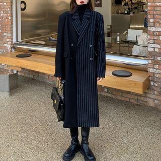 Pinstriped Panel Coat