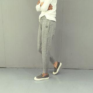 Star Print Band Waist Sweatpants