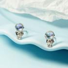 Astronaut Moonstone Alloy Earring 1 Pair - Silver - One Size