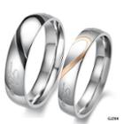 Couple Heart Titanium Steel Ring