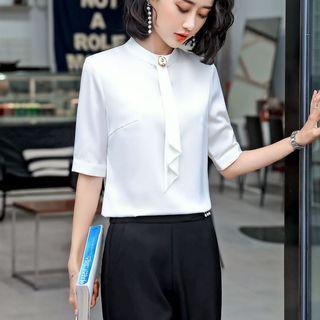 Elbow-sleeve Blouse / Pencil Skirt / Wide-leg Pants
