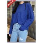 Long-sleeve Round-neck Boxy-fit T-shirt