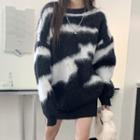 Zebra Knit Top Black - One Size
