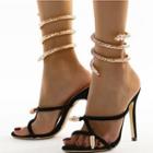High Heel Snake Detail Sandals
