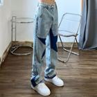 Low Rise Star Pattern Loose Fit Jeans