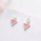 925 Sterling Silver Triangle Dangle Earring 1 Pair - Earrings - 2 Triangle - One Size