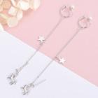 Unicorn Chain Cuff Drop Earring 1 Pair - Silver - One Size