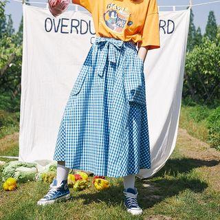 Midi Tie-waist Cargo Skirt