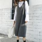 Long-sleeve T-shirt / Sleeveless Midi Dress