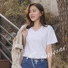 Two-way Lace-trim Self-tie T-shirt