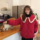 Quilted Zip Jacket Red - One Size