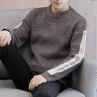 Letter Heart Embroidered Sweater