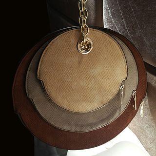 Chain Strap Round Clutch