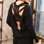 Long-sleeve Strappy Back Sports T-shirt