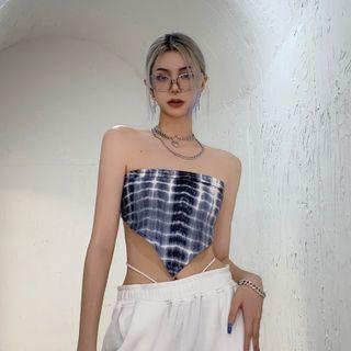 Tie Dye Asymmetrical Tube Top
