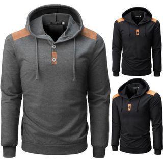 Long Sleeve Two-tone Hoodie