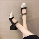 Block-heel Chained Mary Jane Shoes