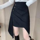 Asymmetrical Mini Fitted Skirt