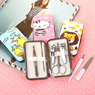 Set: Manicure Tool Kit + Animal Print Case