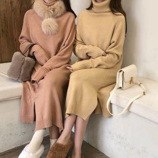Turtleneck Knitted Long Dress