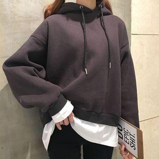 Plain Mock Two Piece Hoodie