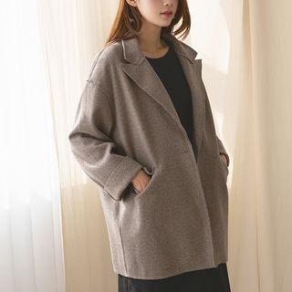 Peaked-lapel Single-button Oversized Jacket