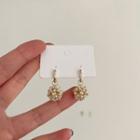 Faux Pearl Rhinestone Dangle Earring 1 Pair - V-147 - Gold - One Size