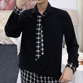 Plaid Tie Shirt