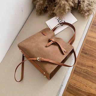 Velvet Crossbody Tote Bag