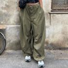 Low Waist Loose-fit Cargo Wide-leg Pants