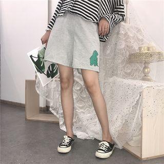 Dinosaur Print Wide Leg Shorts