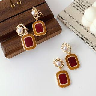 Faux Pearl Glaze Drop Earring