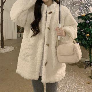 Toggle Fleece Jacket White - One Size