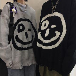 Couple-matching Printed Sweater