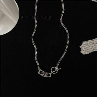 Geometric Alloy Choker 1 Pc - Jml4266 - Silver - One Size