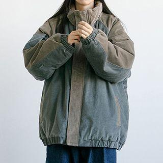 Two Tone Corduroy Cargo Jacket