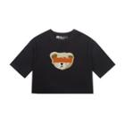 Short-sleeve Bear Printed Cropped T-shirt